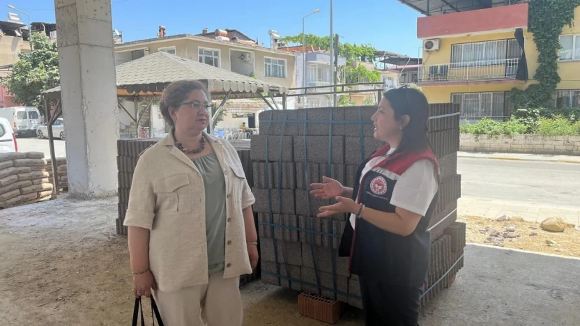 Kaymakam Doğru, kurum binası inşaatında incelemelerde bulundu