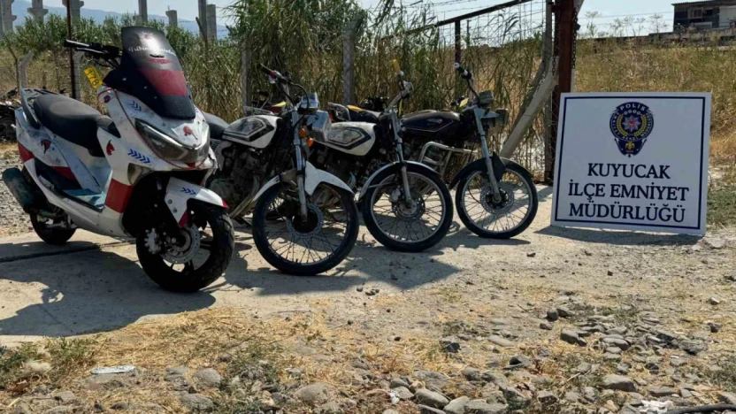 Kuyucak'ta motosiklet hırsızları tutuklandı