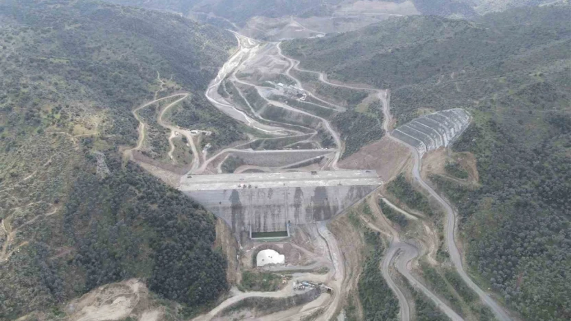 Söke Sarıçay Barajı'nda çalışmalar sürüyor