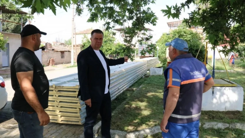 Yenipazar'daki parklar, meydanlar ve cadde güzelleşiyor